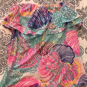 NWOT Lilly Pulitzer strapless top Roar of the Seas
